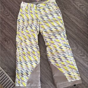 Patagonia Girls Snow Pants in Yellow Design